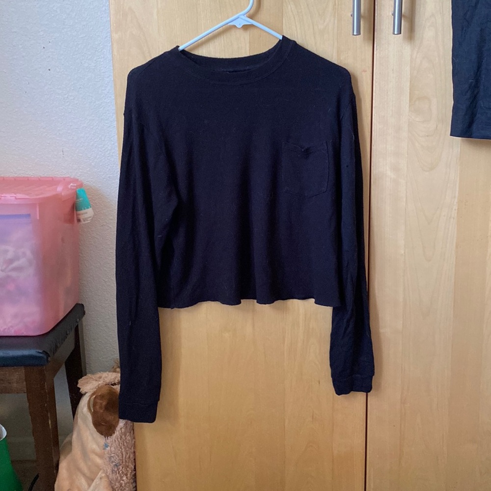 Black cropped sweater. Wild fable. Extra small